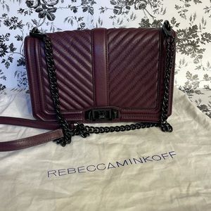 Rebecca Minkoff Chevron Quilted Small Love Crossbody Bag